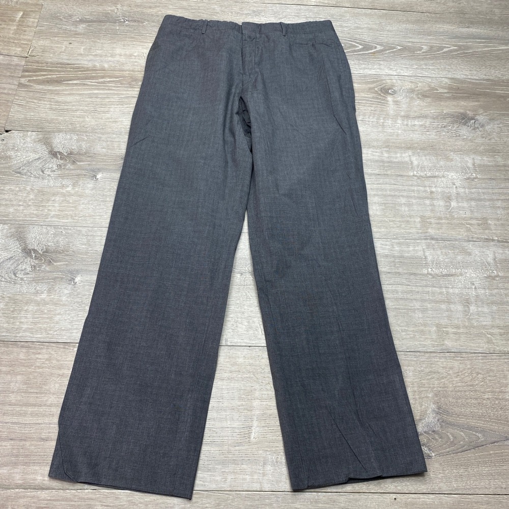 Polo Ralph Lauren Pants Mens 32x30 Grey‎ Cotton Glen Check Plaid Dress Trousers